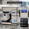 6-in-1 LCD Display Kitchen Electric Mixer 6.5QT Stainless Steel Bowl Multi-Function Mixer Dough Blender Meat Grinder Pasta 6