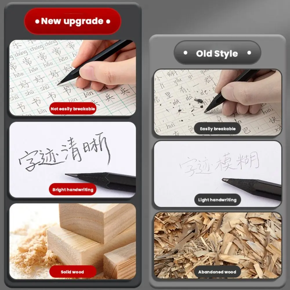 10/30PCS Schwarz Holz Graphit Bleistift Set HB 2B Schwarz Blei Schreiben Bleistift Studenten Zeichnung Skizze Bleistift für Schule Büro – Detail 5