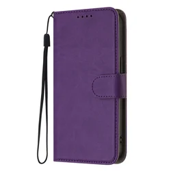 Solid Color Flip Leather Magnetic Wallet Stand Cover Case for Motorola Moto G55 (Violet (yxin - CS))