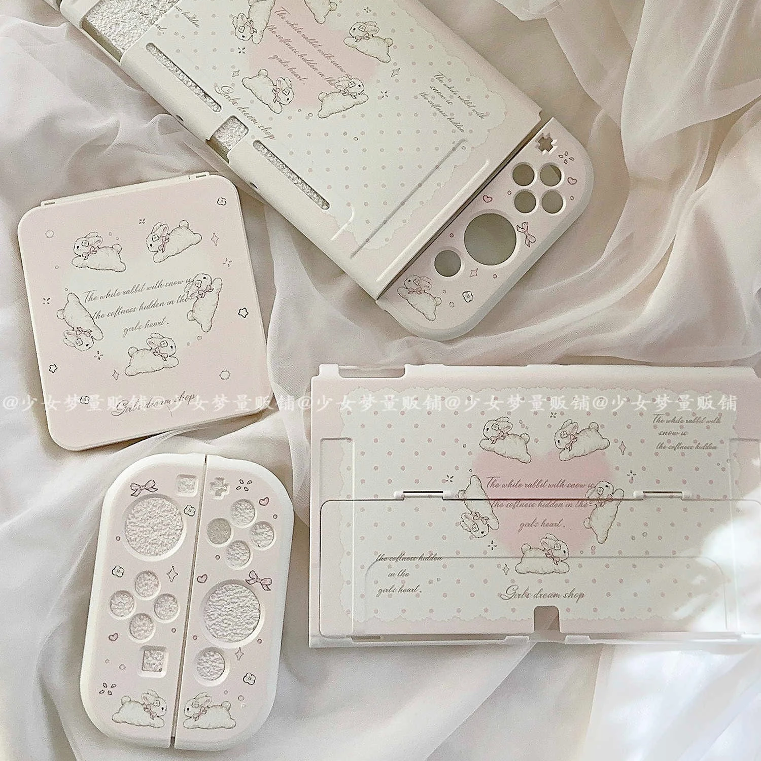 Charming Ins Style Rabbit Protective Cover - Durable Split Hard Case