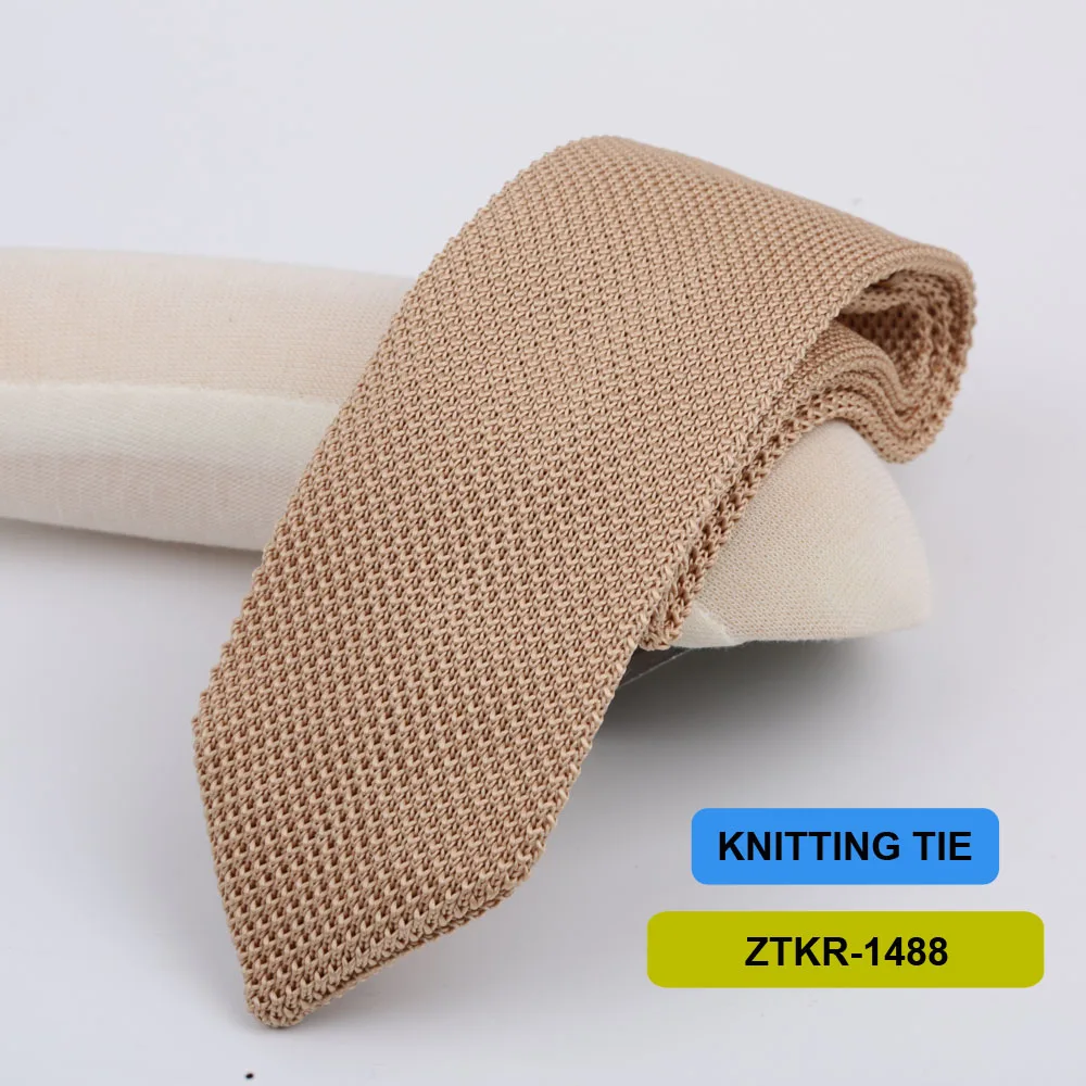 7 cm gestrickte Krawatten für Männer, schlanke modische Krawatten, gestreift, einfarbig, schwarz, rot, Strickkrawatte für Männer, Hochzeit, Alltag, lässig, Hals-Krawatte – Detail 29