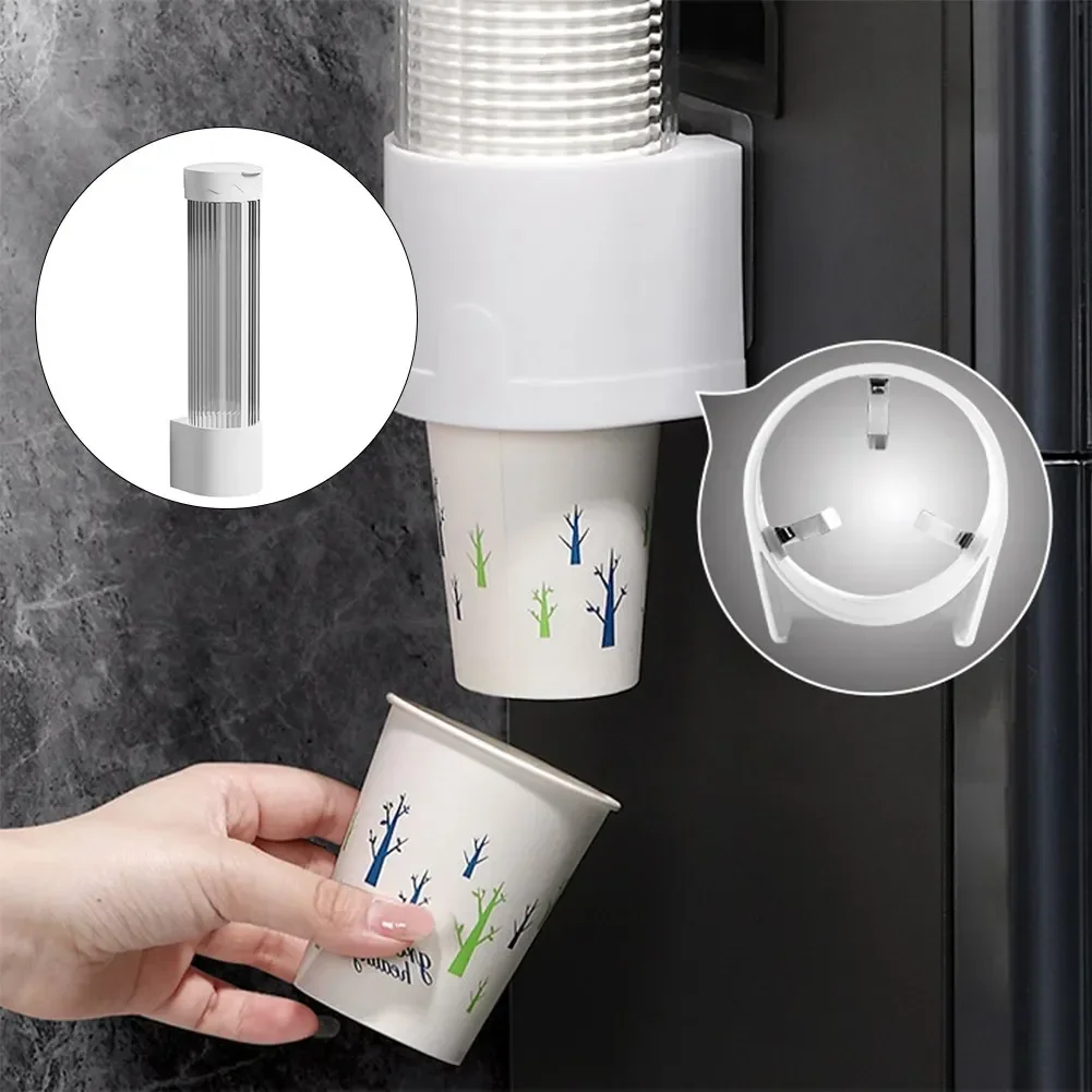 Cup dispenser Plastic Cup Holder Wall Mounted Automatic Storage Rack Cups Container Disposable Cups Holder fixes for cover