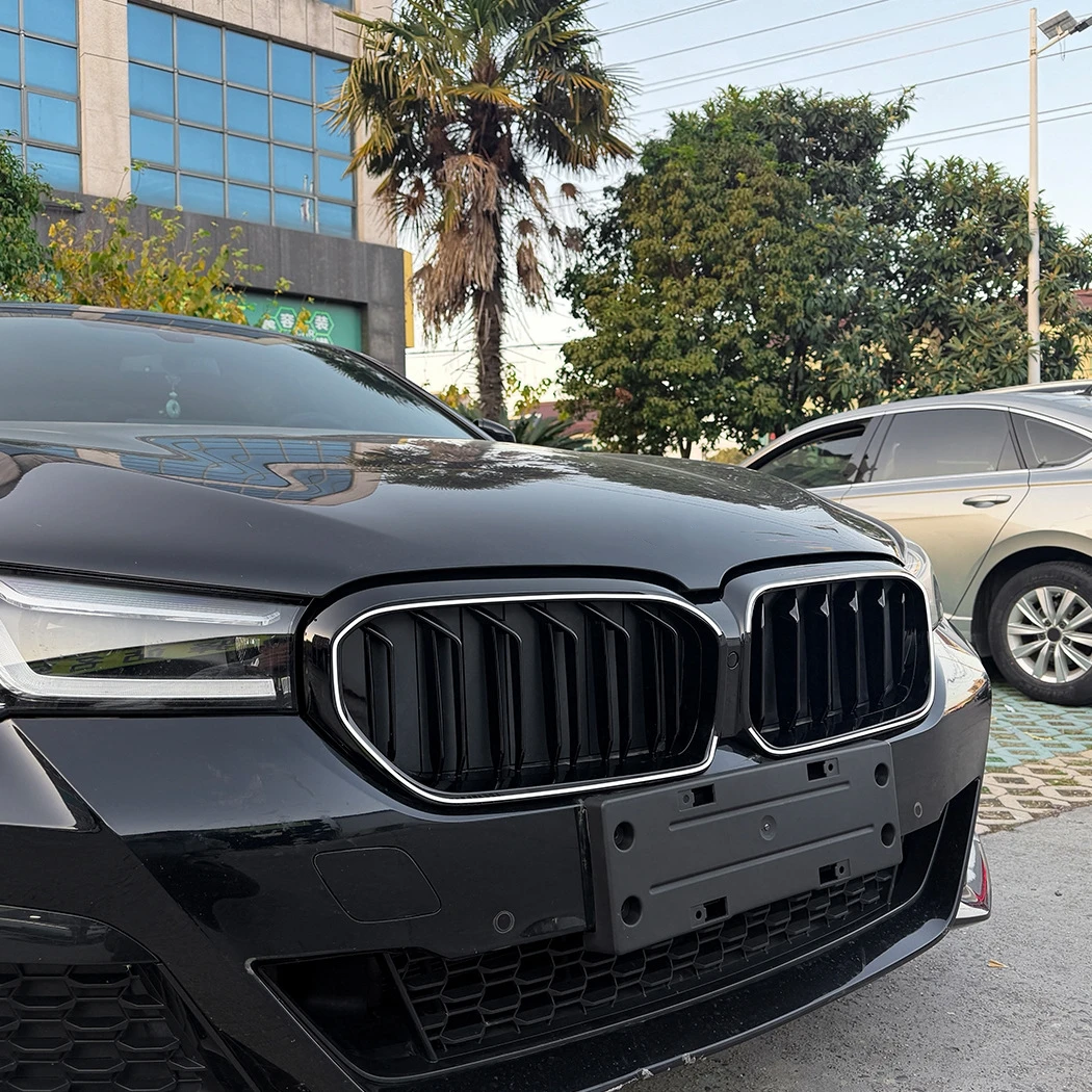 BMW 5 시리즈 G30 G38 G31 LCI 2021 2022 2023용 LED 라이트가 있는 프론트 그릴 싱글/더블 라인 범퍼 그릴 레이싱 그릴