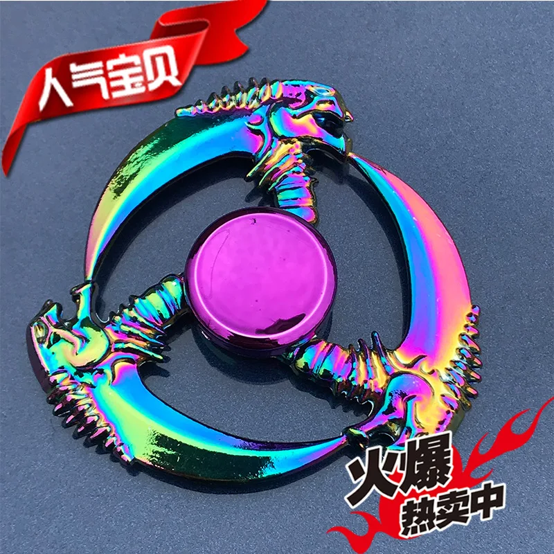 Colorful Fidget Decompression Toy Spinner Finger Spinner Metal Rainbow Color Alloy Metal Anti-Anxiety Toy For Kids Adult 5