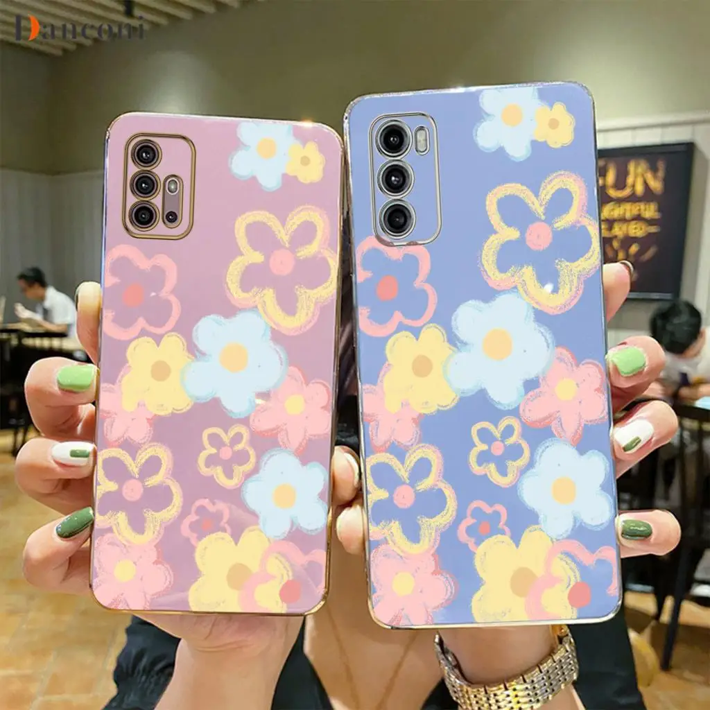 Elegant Floral Plating Silicone Phone Case