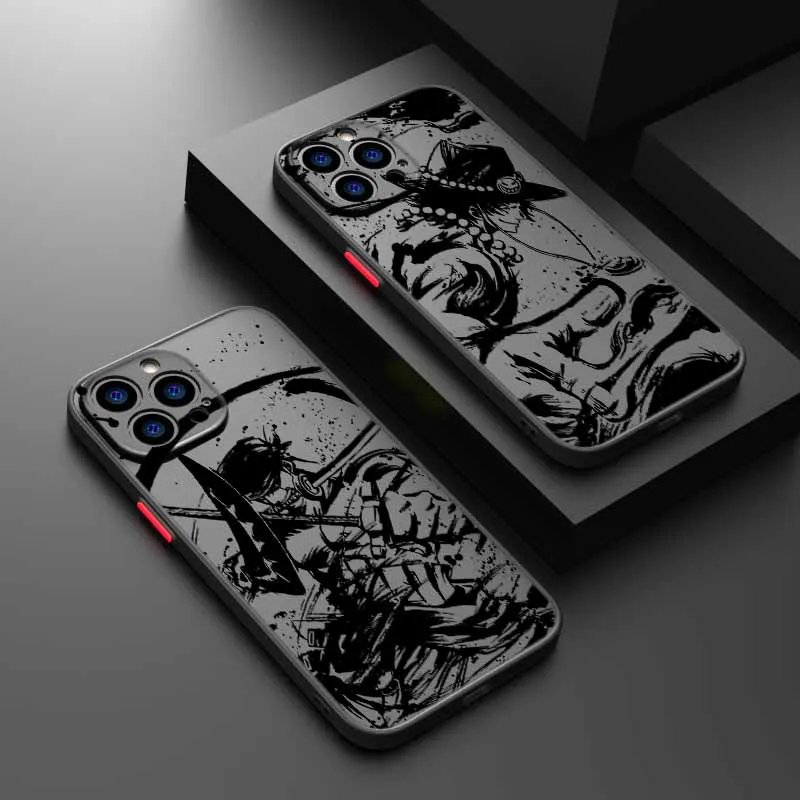 Frosted Translucent Soft Silicone Anime Phone Case Cover