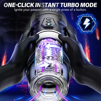 Automatic Male Masturbators 7 Thrusting & Rotating Suction Cup for Penis Stimulation Pocket Pussy Adult Toys for Men