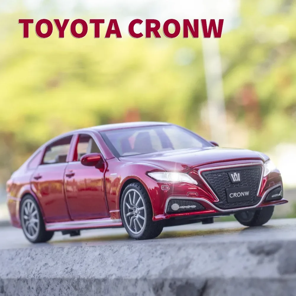 

1:32 модель автомобиля из сплава, игрушка Toyota Crown, литый под давлением металлический телефон, модель автомобиля, звук, фотография, коллекция, подарок для детей