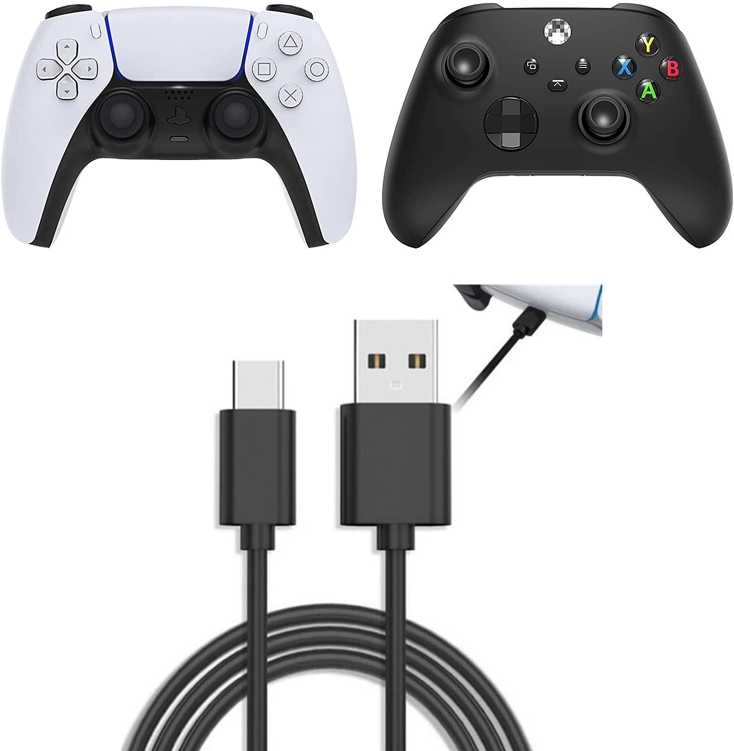 Ladekabel für Xbox Serie X/Serie S Controller 1,5 M Schnelle Lade USB Typ C  Ladegerät Draht Kabel für PS5 Controller| | - AliExpress