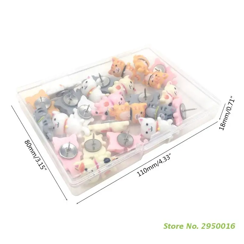 Push Pins Decorative Print Cork Board Tacks Bulletin Board 30Pcs push pins