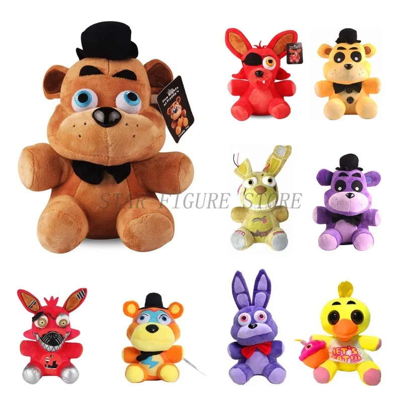 

Game FNAF Plush Foxy Bonnie Chica Stuffed Plush Trap Animal Collection Doll 18cm Frostbe Funtime Monty Toys for Child's Gifts