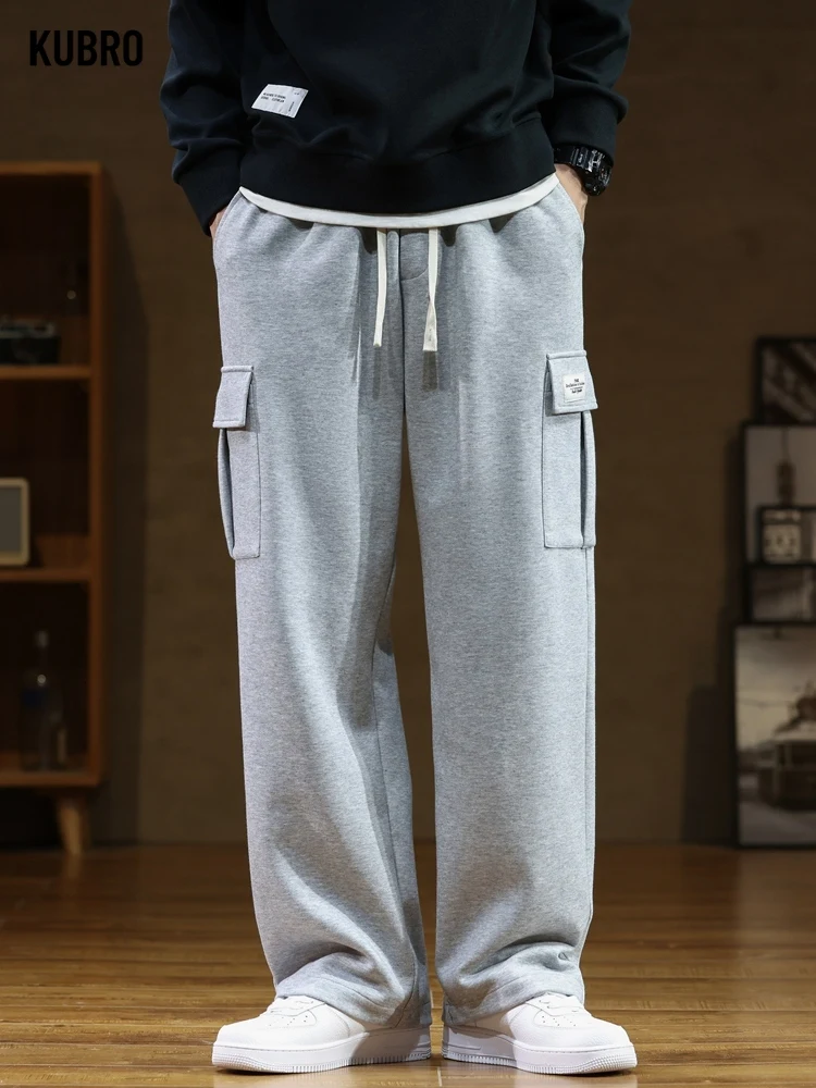 Men Sweatpants Spring Autumn Multi-Pockets Drawstring Waist Sportswear Casual Track Plus Size 8XL sport jogging trousers,wide leg pants,fleece sweatpants,fashion pants,fashionable wide leg pants