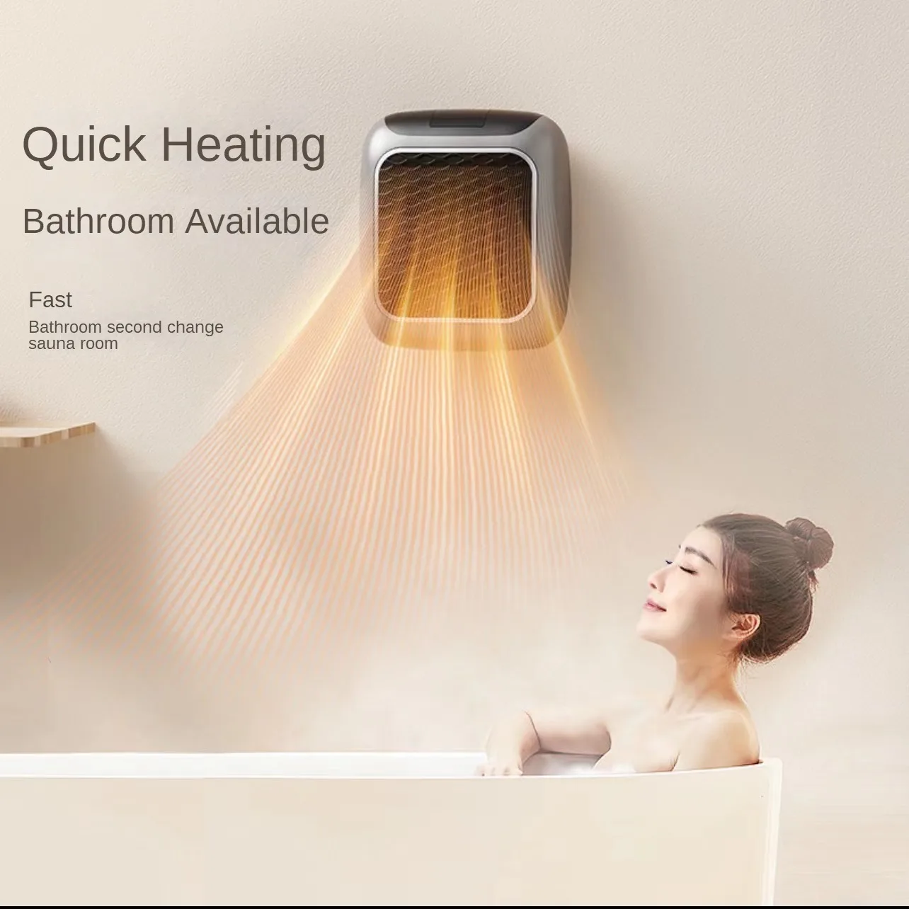 800W Mini Heater for Home Small Bathroom Heating Fans Wall Mounted PTC Ceramic Electric Heater With Remote Control mini heater