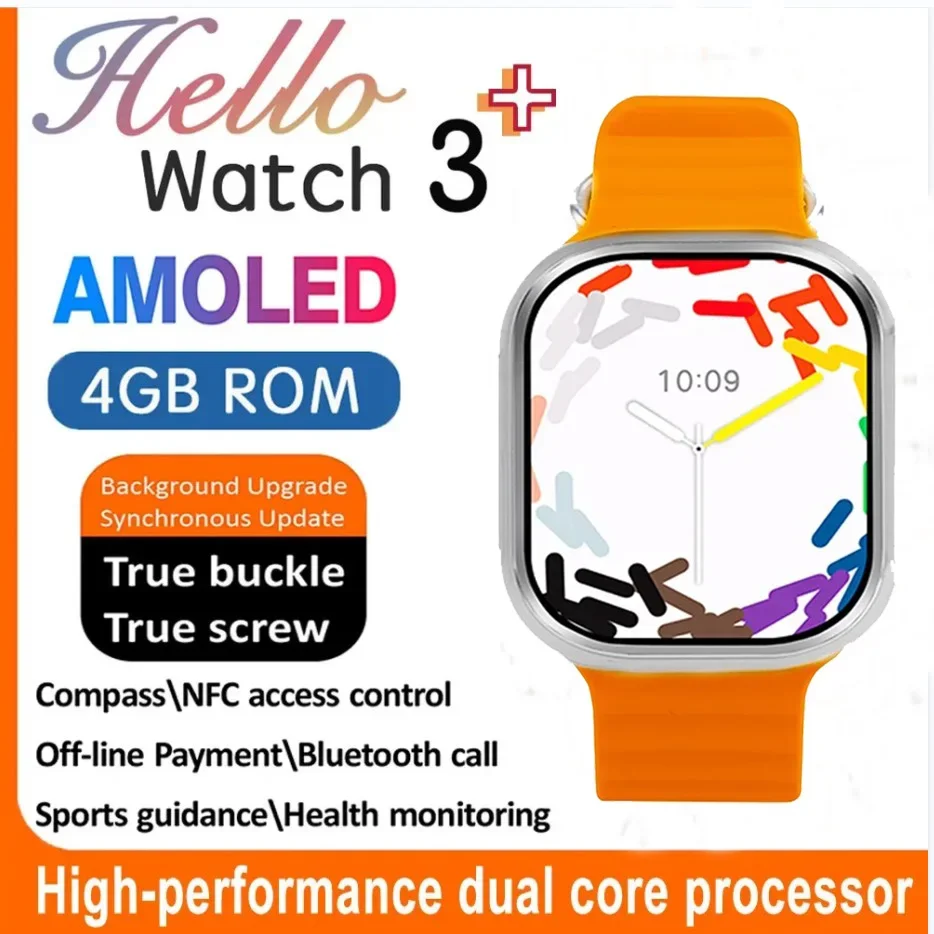 

Смарт-часы Hello Watch 3, 8 дюймов, Amoled экран, 4 Гб ПЗУ
