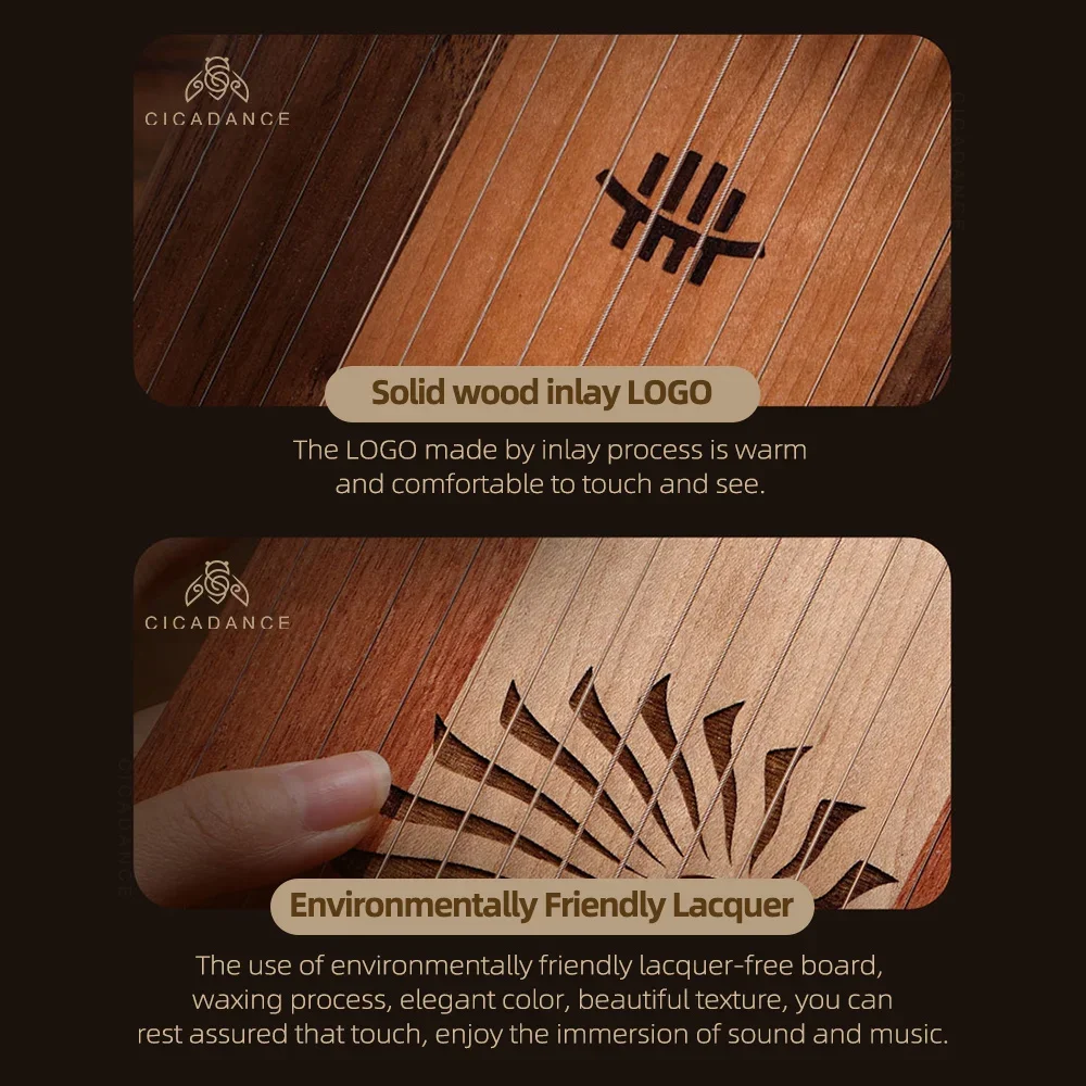17 String Fingerplay Lyre Harp 31 Strings Chromatic Harp Fingerstyle Thumb Piano Musical Instruments Gifts Professional Beginner