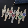 Hip Hop Iced Out Men Watch Luxury Rhinestone Quartz Watches Round Clock Unisex Wrist Watch Gift For Boyfriend Relogio Feminino 1