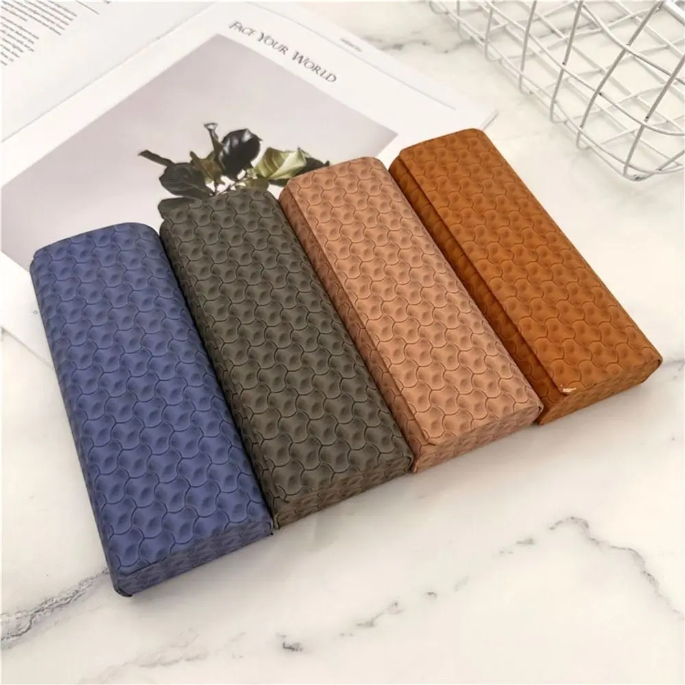 

Reading Eyeglasses Glasses Box Fashion Anti-press Leather Sunglasses Case Eyewear Protection Hard Shell Eyewear Case Men
