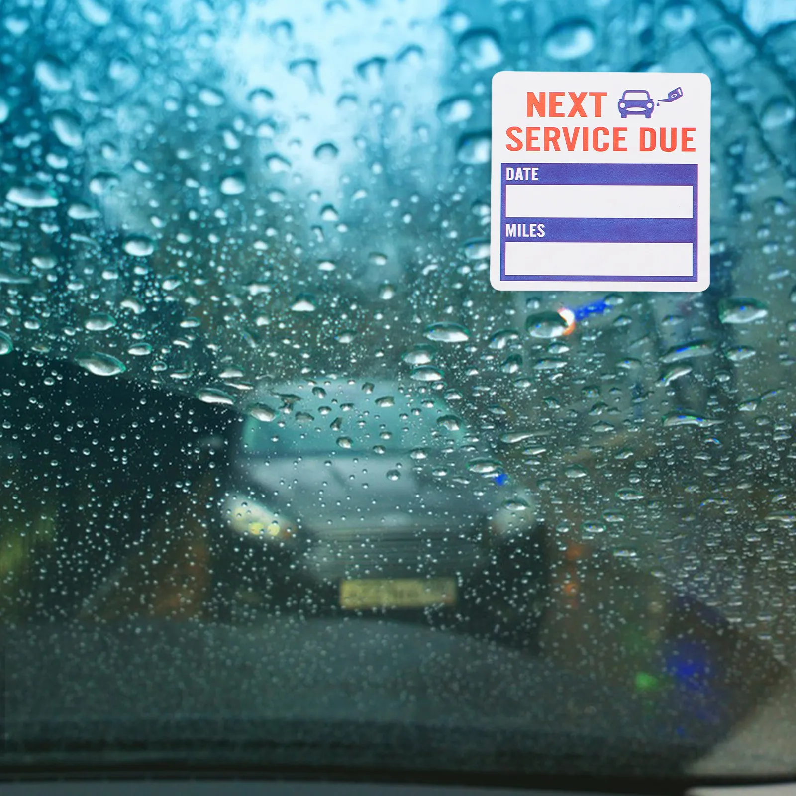 2롤 방수 서비스 스티커 앞유리 자동차 정비 라벨 오일 교환 알림 스티커 다음 서비스 기한 데칼 스티커