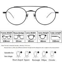 Двухлучевые круглые очки из чистого титана, оправа TB101, мужские и женские брендовые очки-авиаторы, новый York, дизайн, круглые очки-пилоты — изображение 6