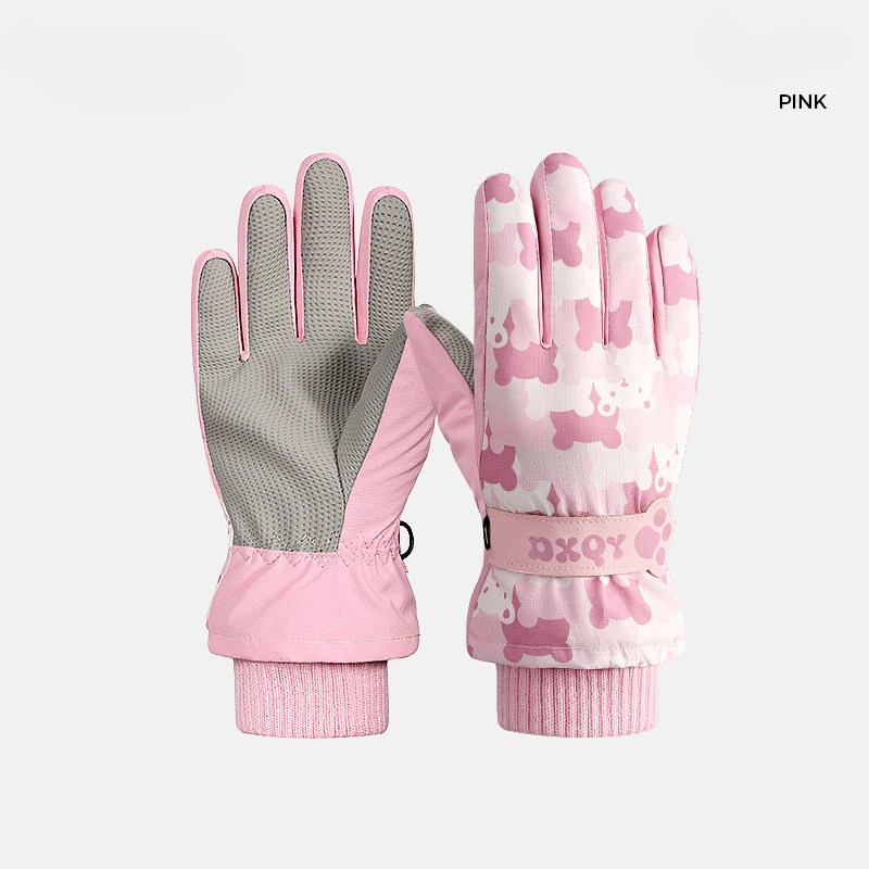 Ski Gloves Riding Winter Women Men Children Warm Water-proof Thickened Windproof Mountaineering Touch Screen Students
