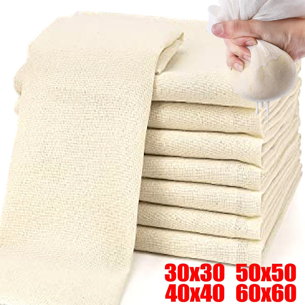 Filter Cheesecloth Ultra Fine Mesh Filter Cloth Nut Milk Tea Juice Bag Tools for Making Soybean Milk Tofu Home Kitchen Bakeware