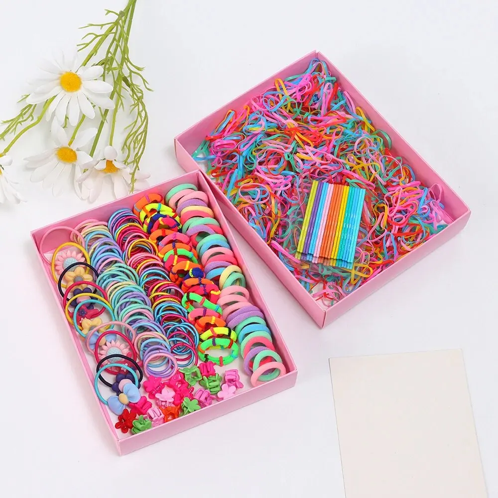 Hair Accessories Set Hairstyle House Play Toy Girl Elastic Hair Bands Hairpins Flower Claws Ties 1110PCS