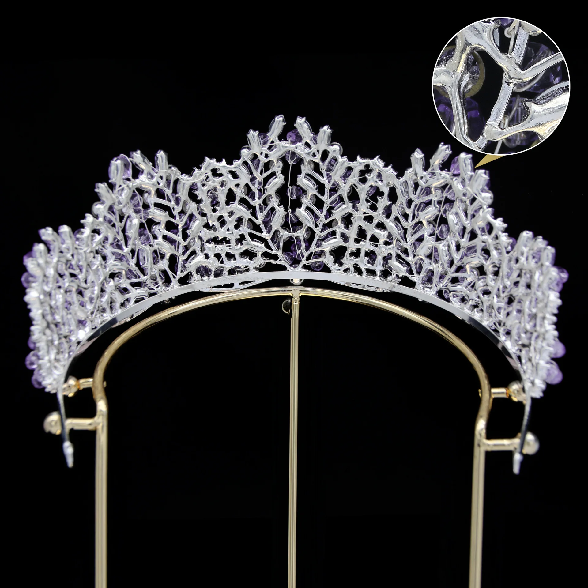 New Fashion Elegant Headwear Multicolor Alloy Wedding Headwear Crown Headwear Bridal Crown