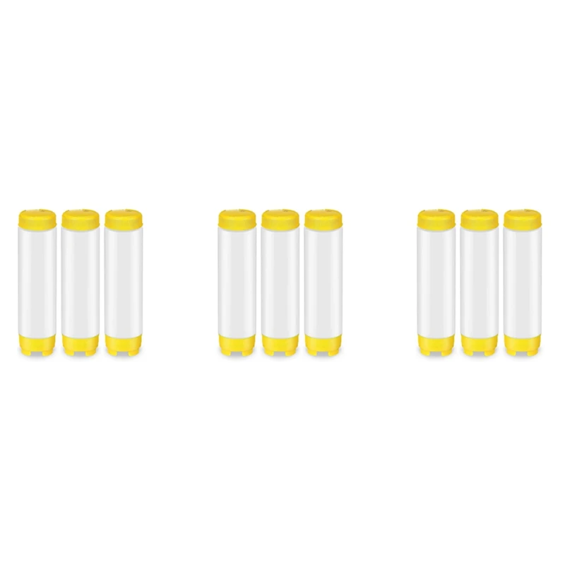 9X 16Oz Inverted Plastic Squeeze Bottles, Refillable Tip Large Valve Dispenser Condiment Squeeze Bottle