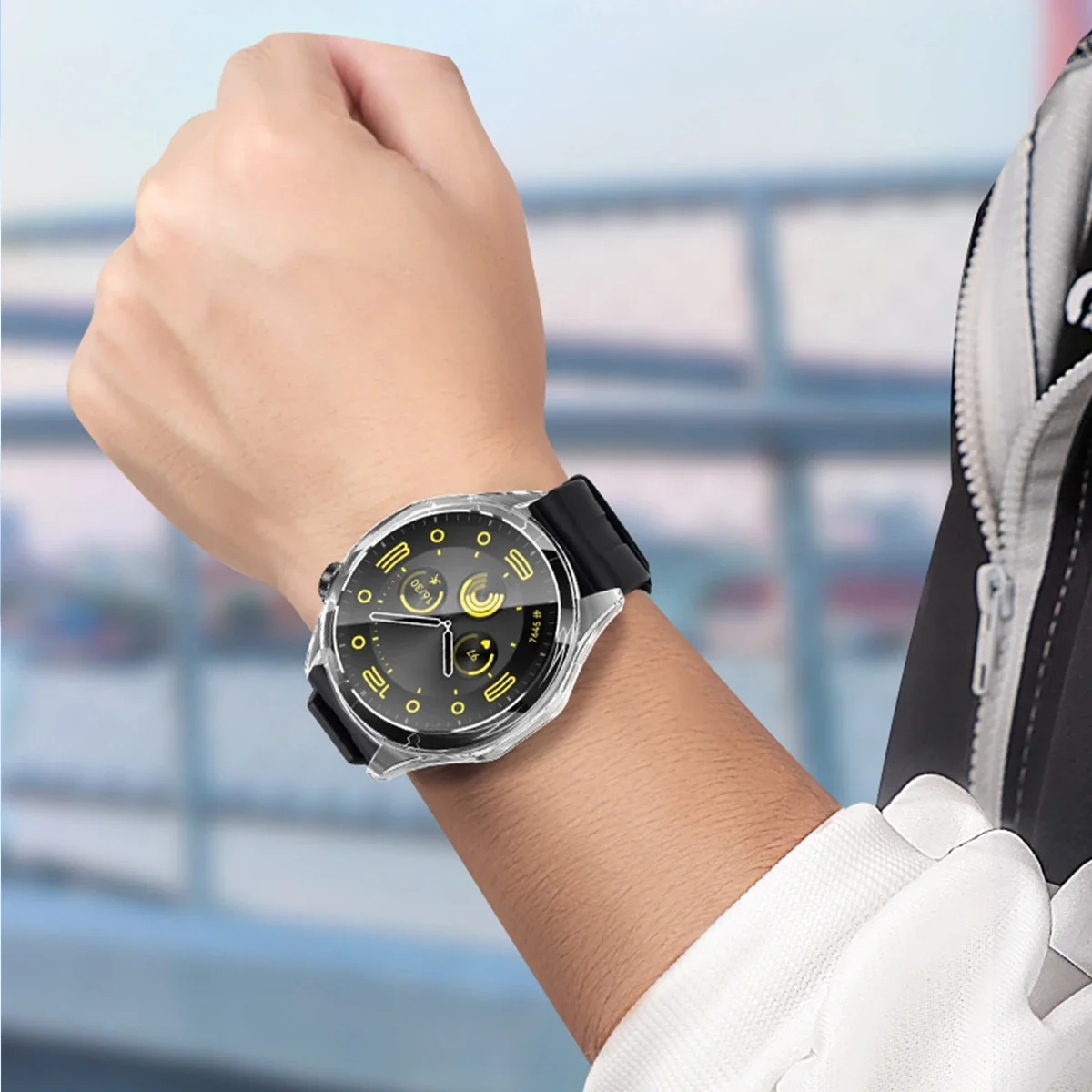 Sleek Protective Hard Bumper Case for Huawei Watch GT 4 (46mm) - Unisex Accessory