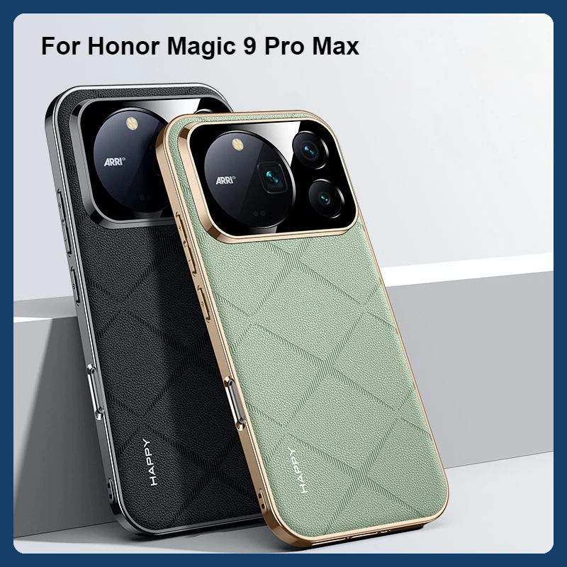 Luxury PU Leather Phone Case with Electroplated Soft Frame Protection