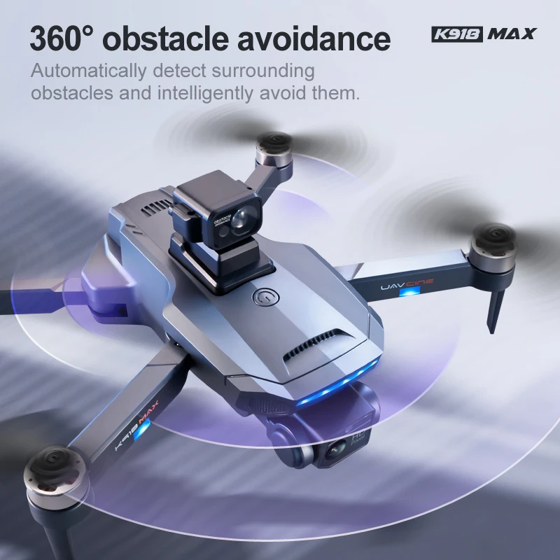 Nova k918 max gps drone 4k profissional evitar obstáculos 8k dualhd