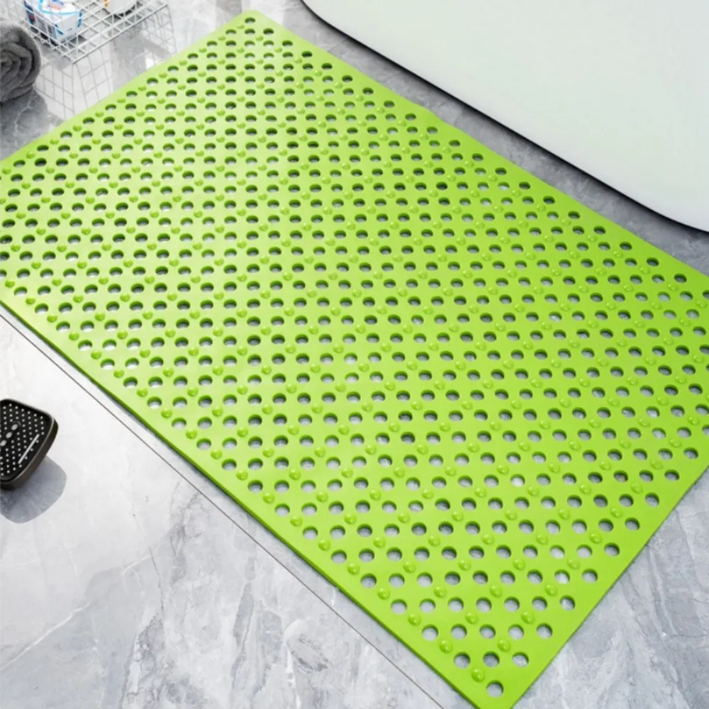 Non-Slip Square Bathroom Mat with Suction Cup and Fast Drainage Design for Shower Massage Experience