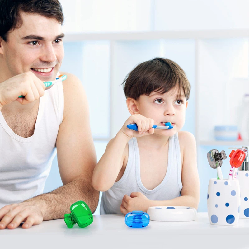 Travel Toothbrush Covers Head Toothbrush Cap Protector Brush Pod Case Protective Cap Portable Plastic Clip For Household Travel 4