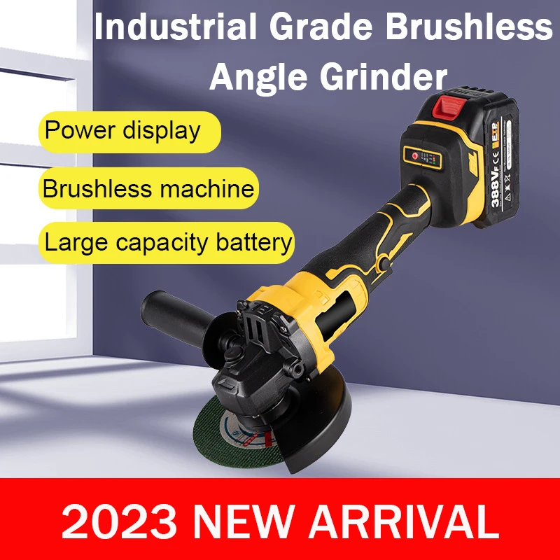 

110V Brushless Angle Grinder 1PCS Lithium Battery 100mm 4500Rpm Cordless Mini Polishing Machine Diamond Cutting Grinder