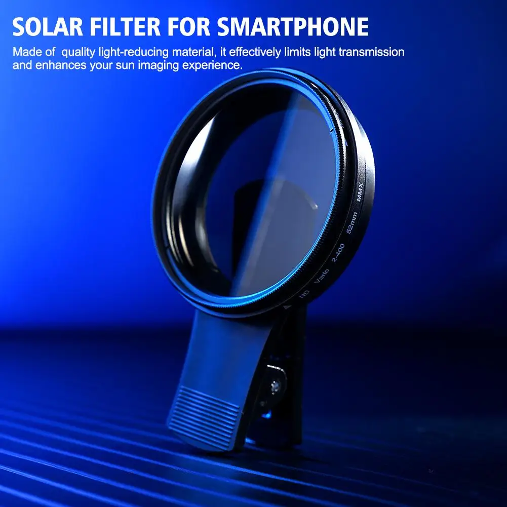 37mm 52mm Phone Lens Filter With Clip For Smartphone Universal ND2-400 Variable Filter For Mobile Phone Camera Lens iPhone