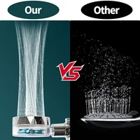 360 Degrees Rotation Turbo Fan Shower Head High Pressure Water Saving Spray Adjustable Showerhead Filters Bathroom Accessories 5