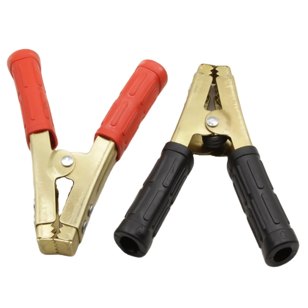 

2Pcs Red Black Electrical Battery Insulated Test Clamps Alligator Clips for Car
