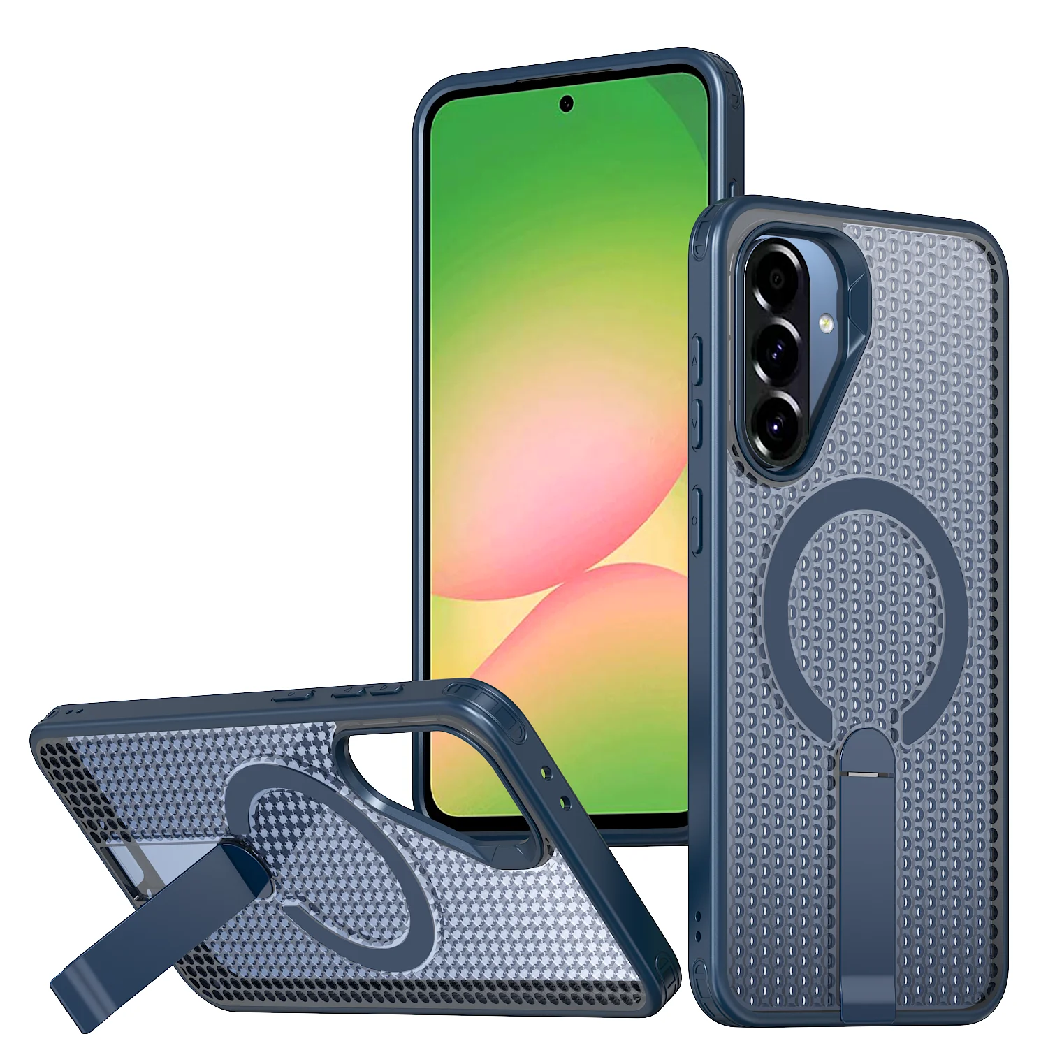 Magnetic Cooling Hole Design Metal Bracket Case - Premium Back Cover