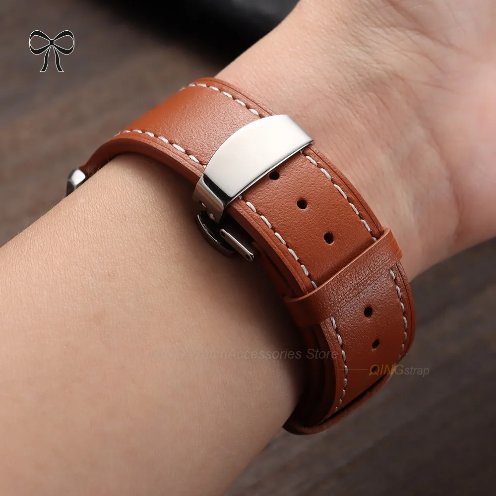 Elegant Universal Deployment Clasp Watch Band with Quick Release - 18mm, 20mm, 22mm Sizes