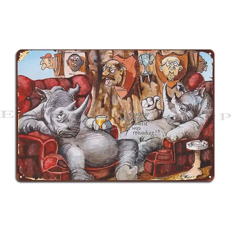 

No More Poachers Metal Sign Wall Decor Cinema Home Funny Printed Tin Sign Poster