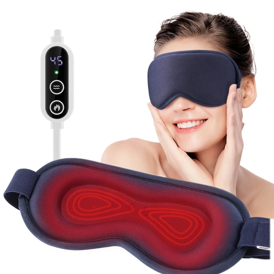 

Reusable USB Electric Steam Heated Eyes Mask 3D Hot Compress Warm Therapy Eye Care Massager Relieve Tired Eyes Dry Eyes Sleep