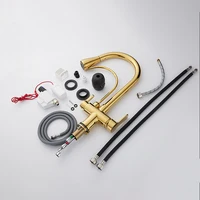 ก๊อกน้ำครัวแบบสัมผัสอัจฉริยะ ทำจากทองเหลือง น้ำร้อนน้ำเย็น น้ำบริสุทธิ์ ก๊อกผสมอ่างล้างจานแบบเซ็นเซอร์สัมผัส ดึงออกได้ 6