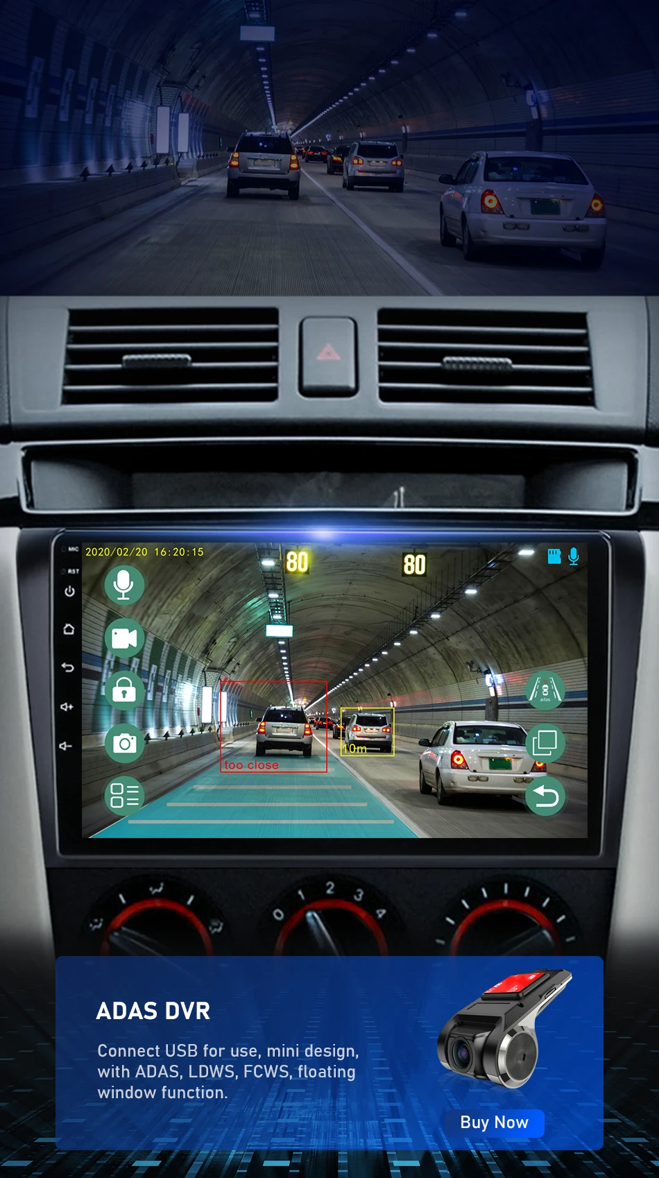 Srnubi 2Din 9 Zoll CarPlay Android Auto Autoradio für Mazda 3 2004–2009 Multimedia Player 4G GPS Navigation Stereo DVD Head Unit – Detail 21