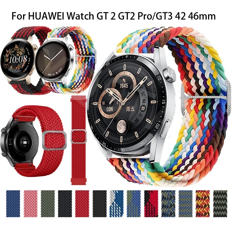 20 22Mm Smart Watch Strap For Huawei Watch Gt2 42Mm Wristband Garmin Vivoactive 3 / Vivomove Hr Strap Bracelet Nylon Strap
