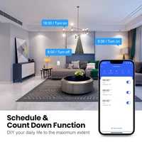 AVATTO Tuya WiFi Smart Light Switch with Socket,Brazil Stand 16A Touch Button Wall Switch,Work for Alexa Google Home - Image 4