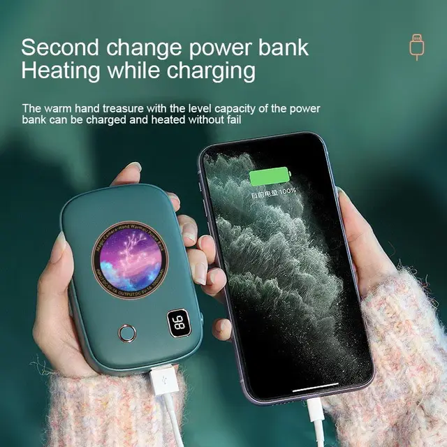 Digitális Fényképezőgép Alakja Usb Újratölthető Aranyos Mini Zseb Kézmelegítő Hordozható 10000 Mah Elektromos Eszközök Power Bank - Image 5