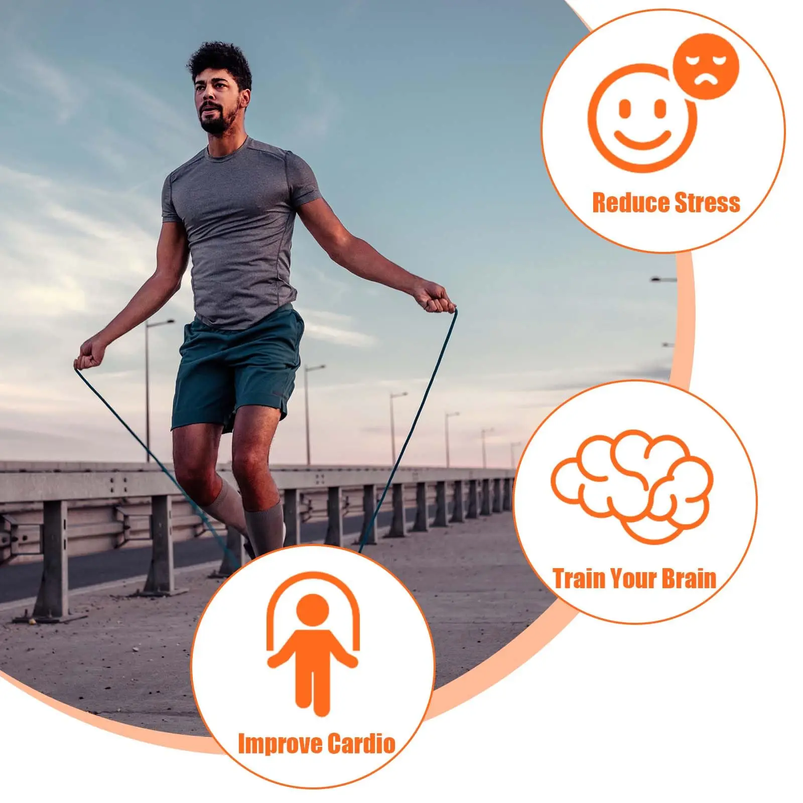 Flow Exercise Rope for Fitness Flow Double Braid Workout Rope Adjustable Length Jump Ropes for Men and Women Home Gym Workout jump rope
