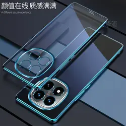 Stylish Transparent Electroplated TPU Skin - Friendly Drop - Proof Phone Case Cover - Redmi note15 Proplus (Blue)