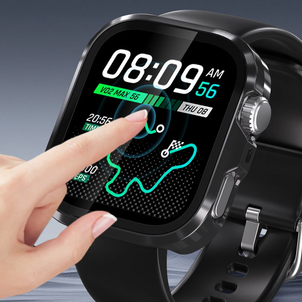 Premium Tempered Glass Watch Case with All-Around Screen Protection