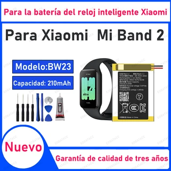 100% nuova batteria BW23 di alta quanlity 210mah per Xiaomi Miband Redmi 2 Redmi2 orologio da polso elettronico intelligente + strumenti gratuiti